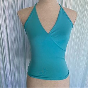 Blue halter Top with Spaghetti Straps Size XS